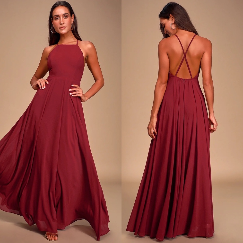 Lulus | Mythical Kind of Love Wine Red Maxi Dress